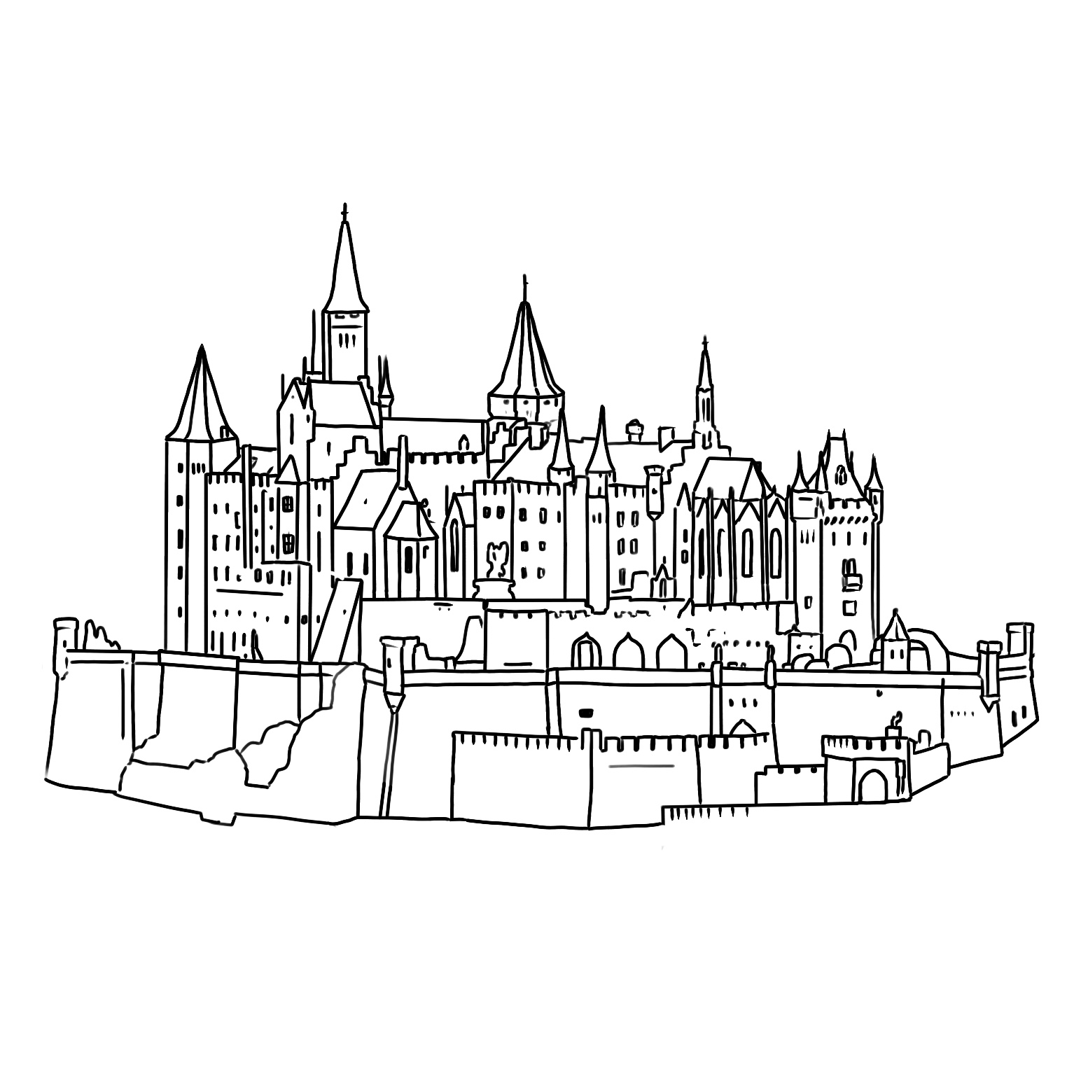 Castle lineart